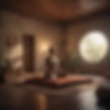 Creating a Peaceful Mindset Meditation space with calming elements