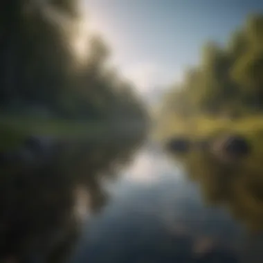 The Essence of Tranquility A serene landscape reflecting tranquility