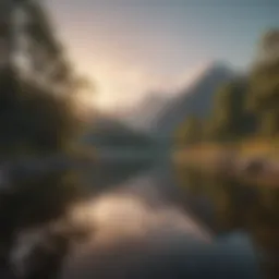 A serene landscape symbolizing tranquility and self-reflection