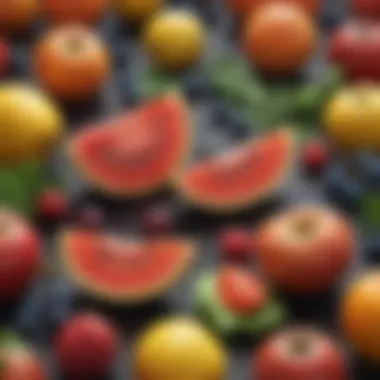 The Role of Nutrition in Cognitive Enhancement Colorful fruits and vegetables arranged beautifully