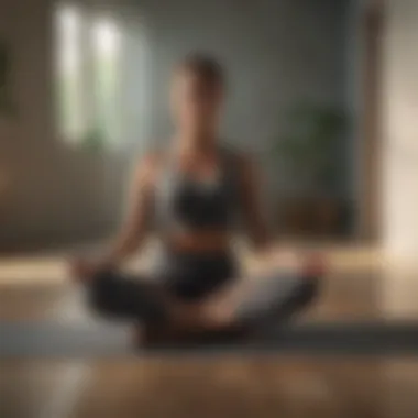 A person practicing yoga in a calm setting