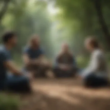 A group of individuals participating in a local outdoor activity, fostering bonds