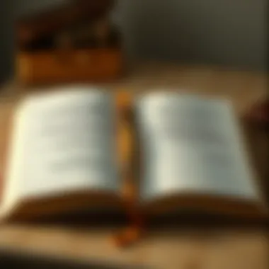 An open book with inspiring quotes visible, symbolizing knowledge and reflection