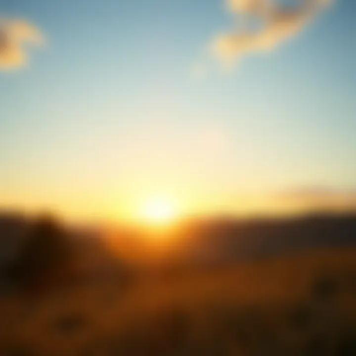 A vibrant sunrise symbolizing new beginnings and positivity