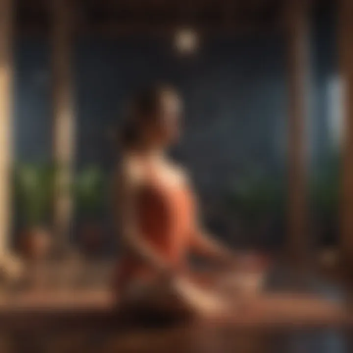 Visualization of mind and body connection during meditation