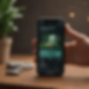 User Engaging with a Mindfulness App User engaging with a mindfulness app