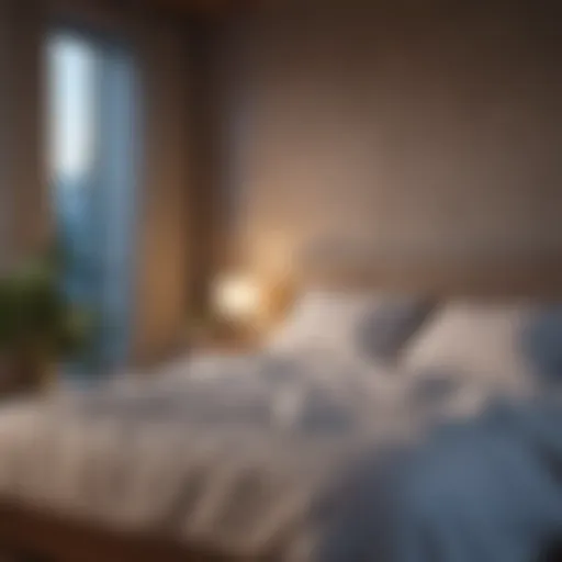 A serene bedroom environment promoting restful sleep