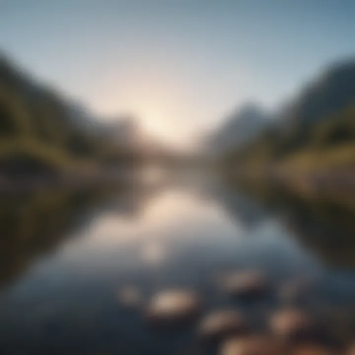 A serene landscape representing mental clarity and focus