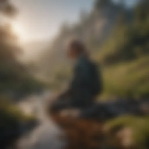 A serene landscape promoting mindfulness and tranquility