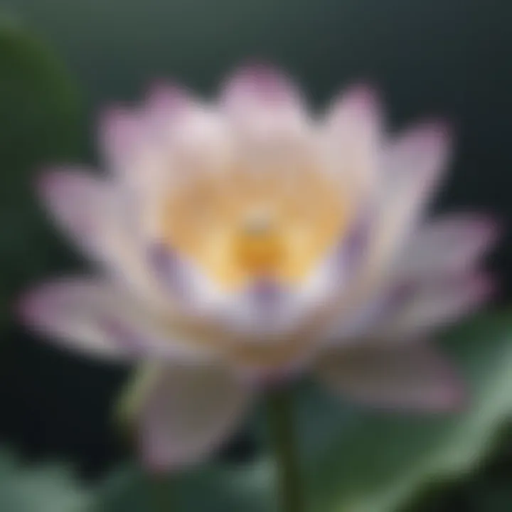 A close-up of a lotus flower symbolizing purity and enlightenment