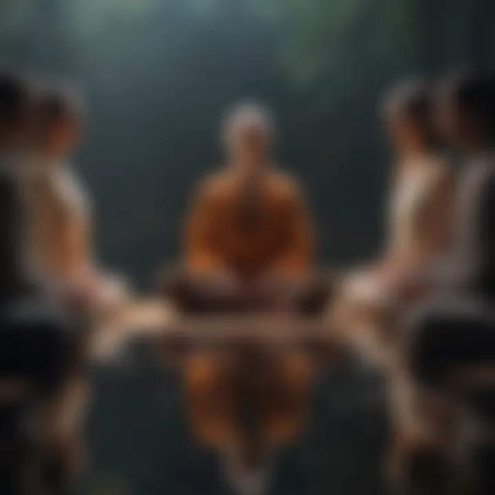 Group meditation session fostering connection and empathy