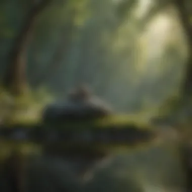 Serene nature scene promoting tranquility and compassion