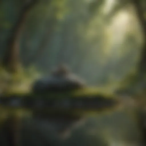 Serene nature scene promoting tranquility and compassion