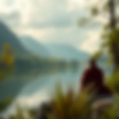 The Essence of Mindfulness Illustration of a serene landscape symbolizing mindfulness