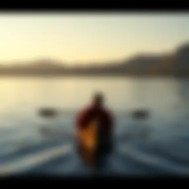 Navigating Stress with Calm Artistic representation of stress management through calm waters