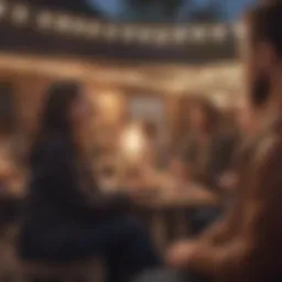 Group of friends engaging in a community event