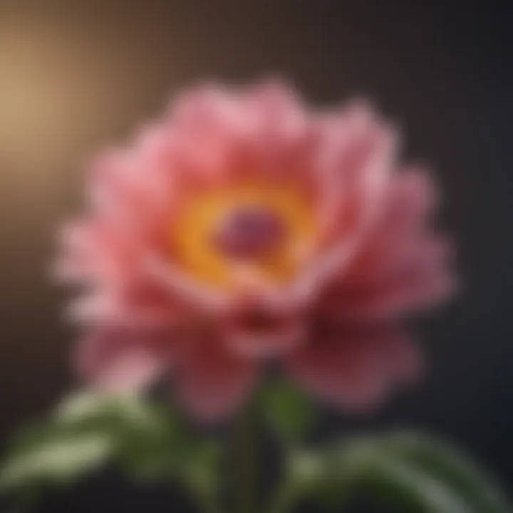 A blooming flower representing growth and self-compassion