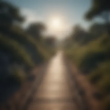 A pathway leading towards a vibrant horizon, symbolizing hope