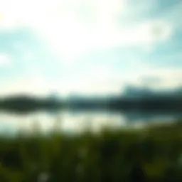 Serene landscape with tranquil water