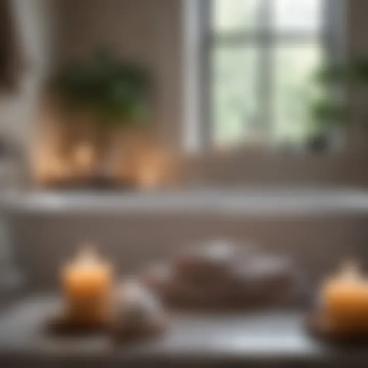 A tranquil bath setting with aromatic bath products and soft towels