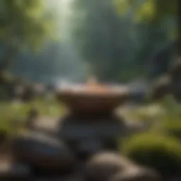 A serene landscape promoting relaxation