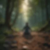 A serene nature scene illustrating grounding techniques