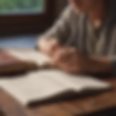 Writing the Journey of Self-Discovery A close-up of a person journaling their thoughts