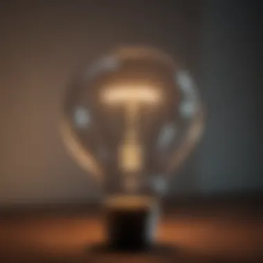 Illuminating the Mind for Growth A glowing light bulb representing ideas of personal growth