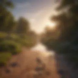 A serene landscape symbolizing inner peace and love