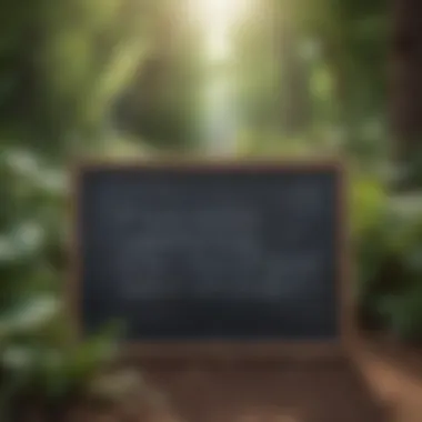 Words of Wisdom on Social Struggles A reflective quote written on a chalkboard surrounded by nature
