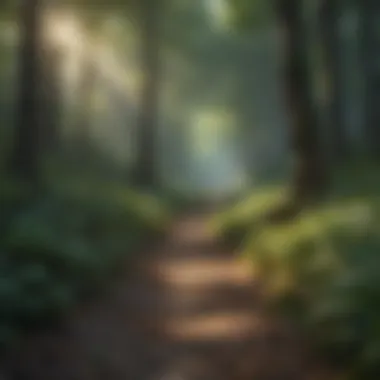 A path through a serene forest representing personal growth