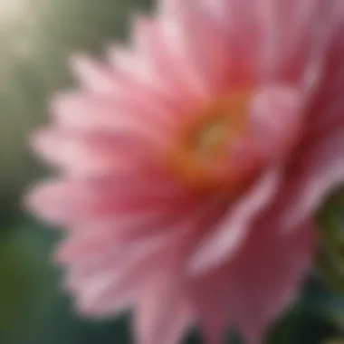 A close-up of dew-covered petals glistening in the morning sun