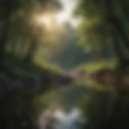 A tranquil landscape reflecting the beauty of nature