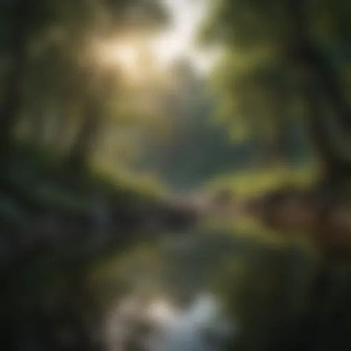 A tranquil landscape reflecting the beauty of nature