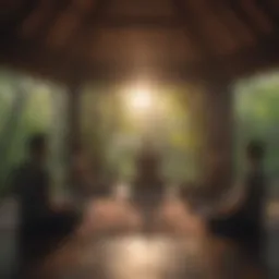 A tranquil setting for group meditation