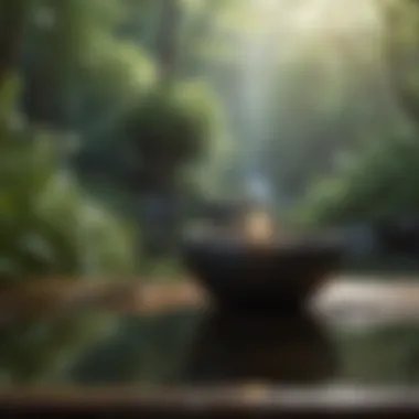 A tranquil space fostering mindfulness Serene environment for meditation