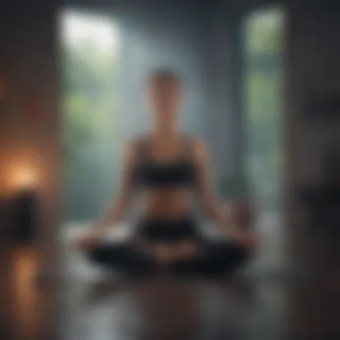 A focused yoga practice promoting calmness Yoga session enhancing inner peace