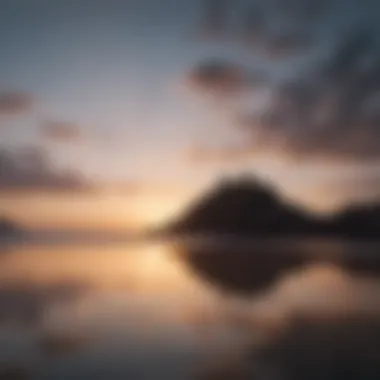 Hope on the Horizon A serene landscape at dusk, where the horizon meets the shadows, signifying hope and the journey toward healing