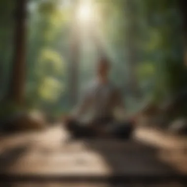 Mindfulness Through Meditation A peaceful meditation scene promoting mindfulness