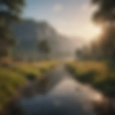 Serene Landscape of Happiness A serene landscape reflecting tranquility and joy