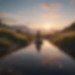 A serene landscape representing inner peace and self-reflection