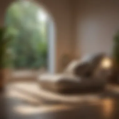 Creating a Mindful Environment A tranquil space adorned with soft lighting and comfortable cushions