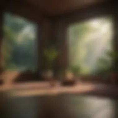 Mindful Retreat Peaceful meditation space adorned with soothing elements