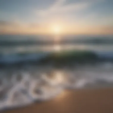 Oceanic Serenity Calm ocean waves gently lapping at the shore
