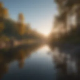 A serene landscape representing tranquility and reflection.