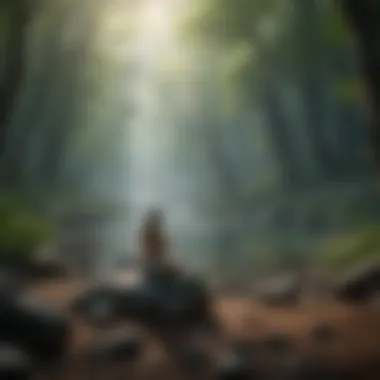 Serenity in Nature Tranquil nature scene representing serenity in meditation