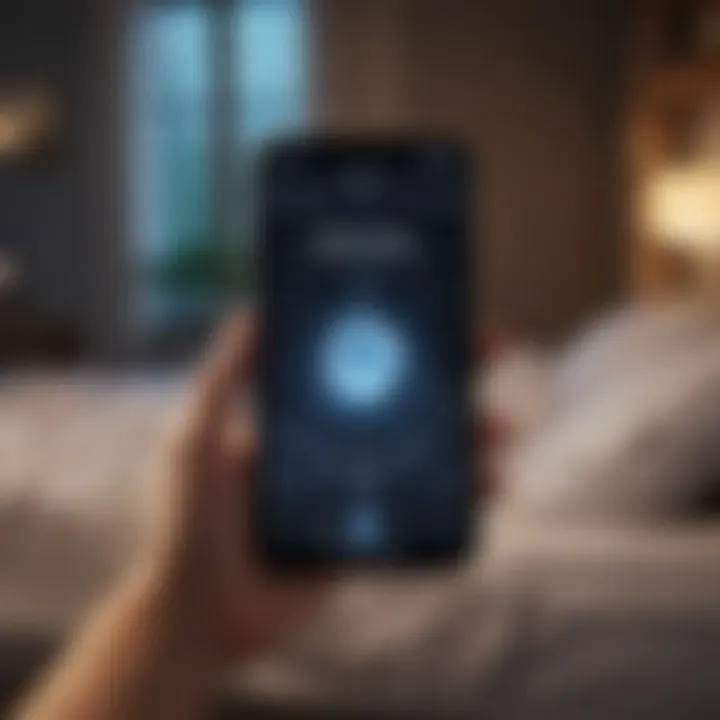 User navigating sleep app features