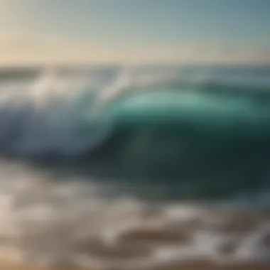 Calming ocean waves enhancing meditation