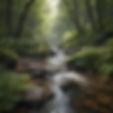 Gentle sounds of a forest stream