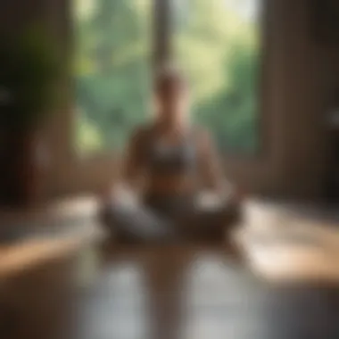 A person engaged in meditation with a timer